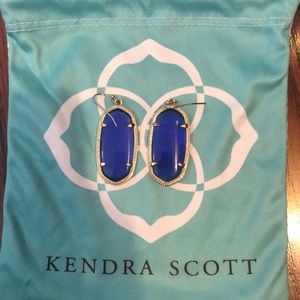 Royal blue Kendra Scott Elle earrings.